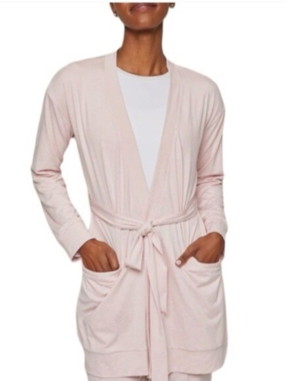 Fourlaps | Stratus Heather Pink Wrap Robe - size M - NWT